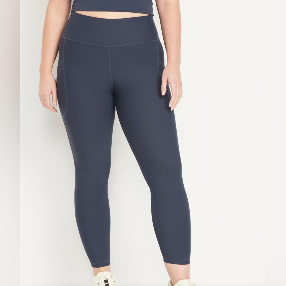 NWT Old Navy High-Rise PowerSoft 7/8 Ankle Pockets Leggings Sz XXL